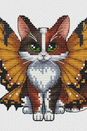 Butterfly Cat - PDF Cross Stitch Pattern Trusted Brand