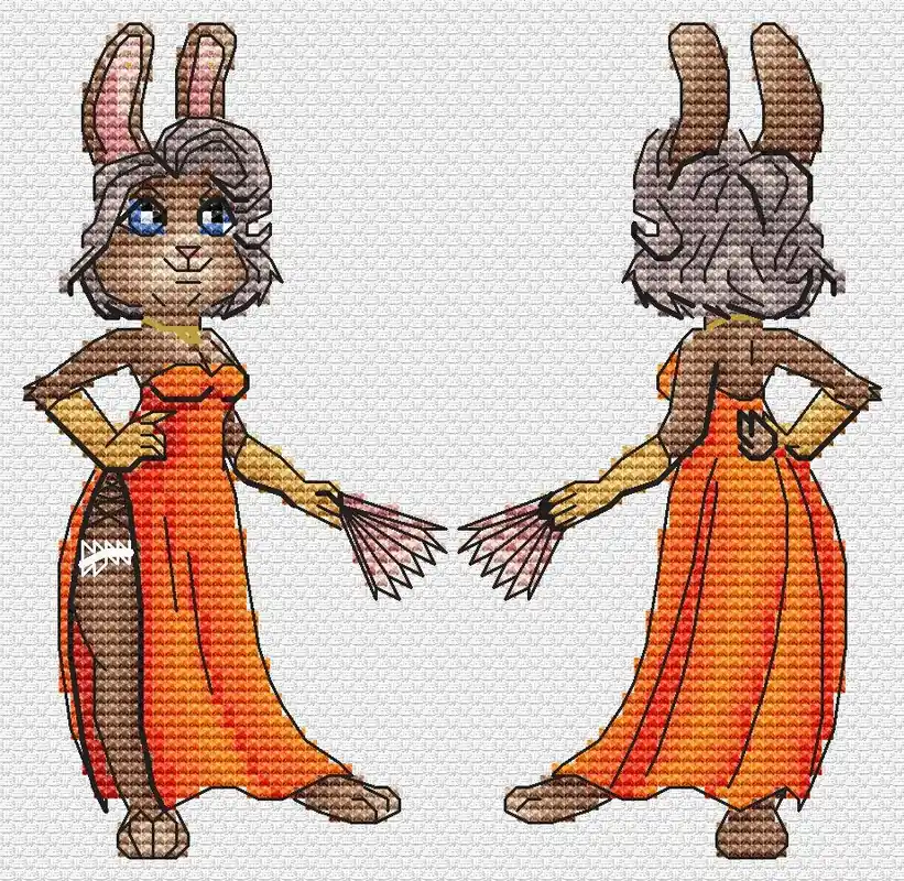 One Day Deal Secular lady - PDF Cross Stitch Pattern