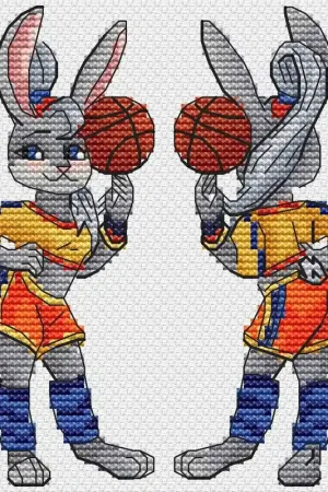 Bunny sportswomen - PDF Cross Stitch Pattern Budget
