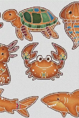 Sea gingerbreads - PDF Cross Stitch Pattern Trusted Brand