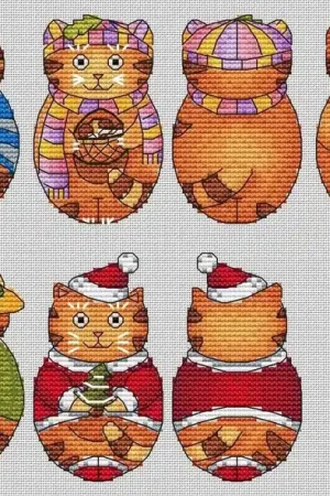Cats gingerbread (Kotopryaniki) - PDF Cross Stitch Pattern Fan Favorite