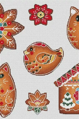 Gingerbread cookies - PDF Cross Stitch Pattern Express Delivery