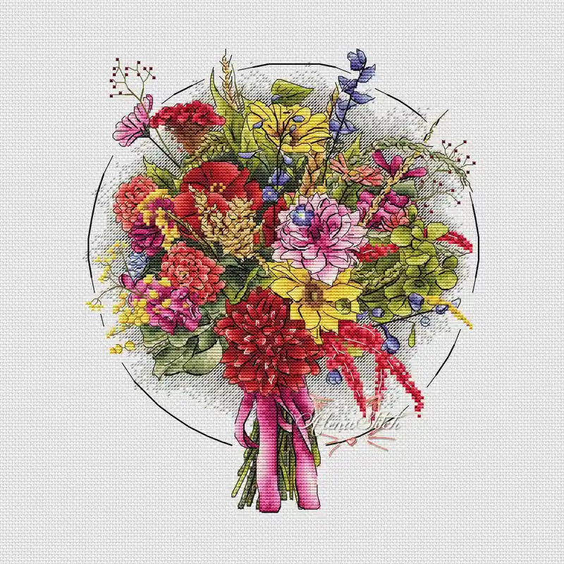 Bulk Order Flower mosaic - PDF Cross Stitch Pattern