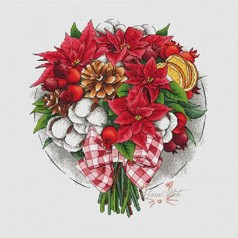 Express Delivery Christmas star - PDF Cross Stitch Pattern