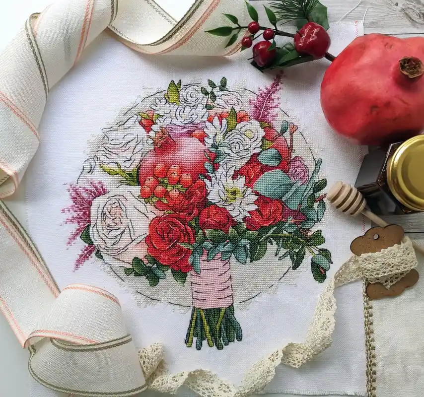 Big Sale Pomegranate blossom - PDF Cross Stitch Pattern