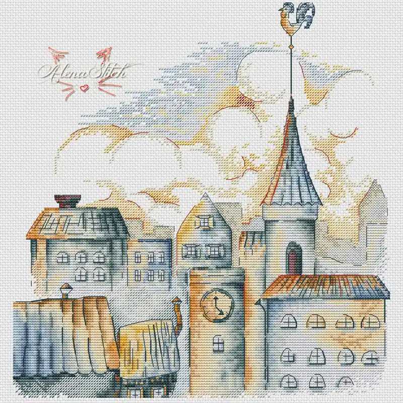No Minimum Order My favorite city - PDF Cross Stitch Pattern