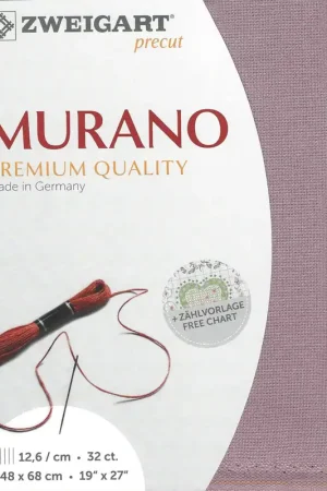 Budget Zweigart Precut Murano 32 count Lavender/Antique Violet 3984/5045
