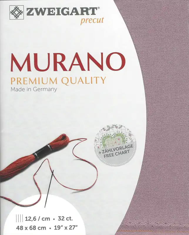 Budget Zweigart Precut Murano 32 count Lavender/Antique Violet 3984/5045