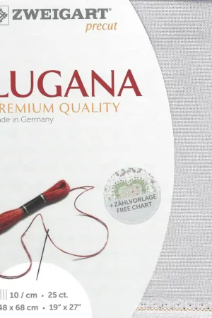 Best Choice Zweigart Precut Lugana 25 count Silvery Moon 3835/7011