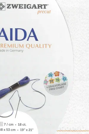 Zweigart Precut Fein-Aida 18 count Snow Glitter 3793/11 Must Have