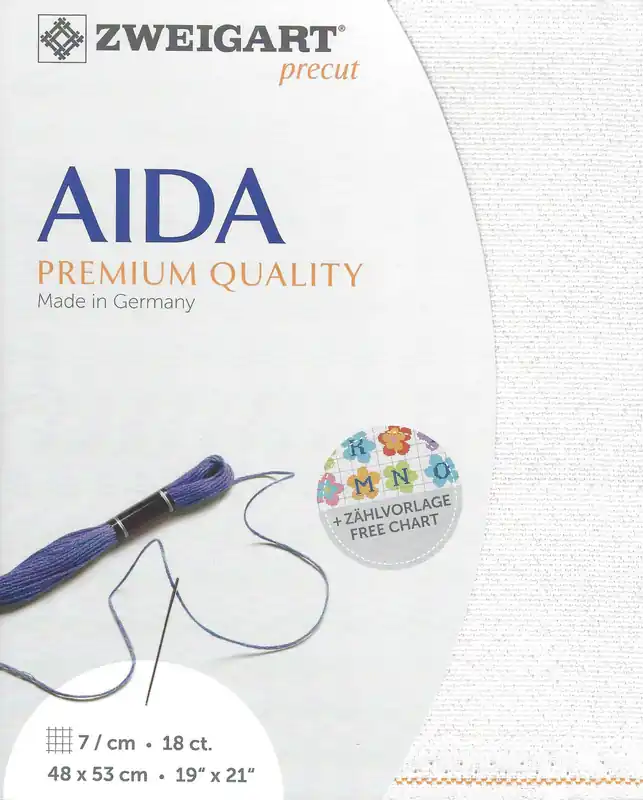 Zweigart Precut Fein-Aida 18 count Snow Glitter 3793/11 Must Have