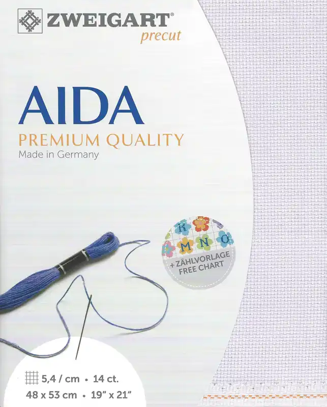 Zweigart Precut Stern-Aida 14 count Lavender Bliss 3706/5050 High Quality