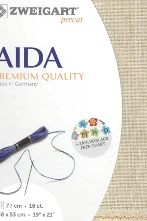 Zweigart Precut Rustico-Aida 18 count Wheat 3292/54 Deal