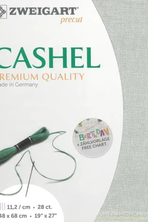 Top Pick Zweigart Precut Cashel 28 count Confederate Gray 3281/718