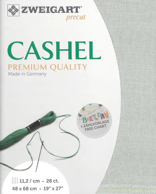 Top Pick Zweigart Precut Cashel 28 count Confederate Gray 3281/718