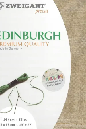 Zweigart Precut Edinburgh 36 count Vintage Country Mocha 3217/3009 Price Cut