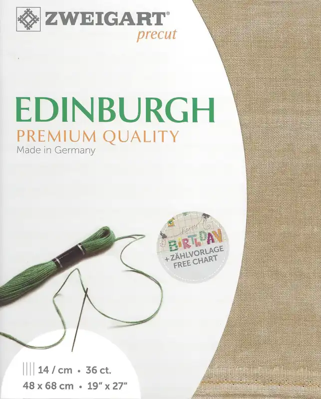 Zweigart Precut Edinburgh 36 count Vintage Country Mocha 3217/3009 Price Cut