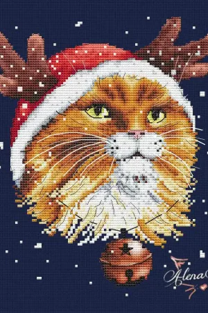 Affordable Santa-Cat - PDF Cross Stitch Pattern