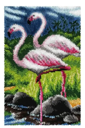 Latch-hook rug kit  Flamingos 4233 Warranty Included