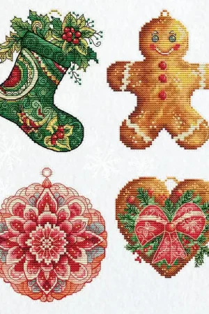 Worldwide Shipping Winter Decorations JK043L Counted Cross-Stitch Kit