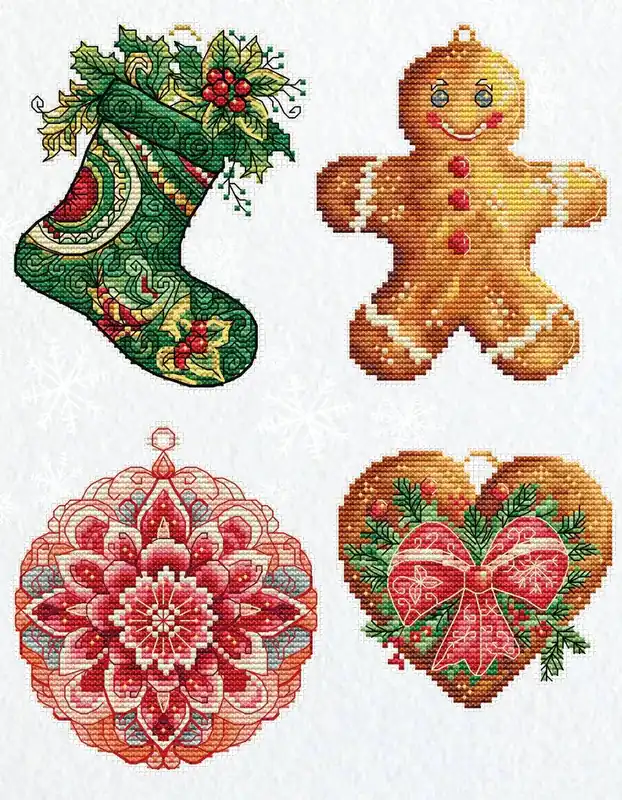 Worldwide Shipping Winter Decorations JK043L Counted Cross-Stitch Kit