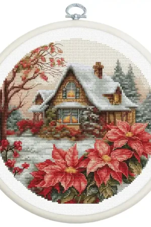 Little House in The Forest BC227L Counted Cross-Stitch Kit Crafted