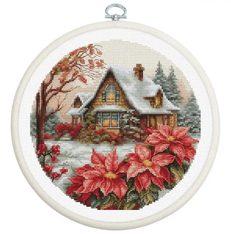 Little House in The Forest BC227L Counted Cross-Stitch Kit Crafted