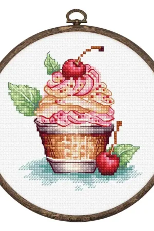 Cherry Ice Cream BC104L Counted Cross-Stitch Kit No Minimum Order