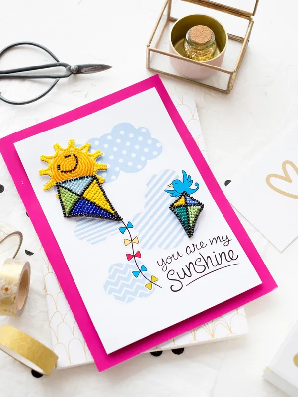 Postcard cross-stitch kit - Be pleased of your life! AOO-005 Today Only