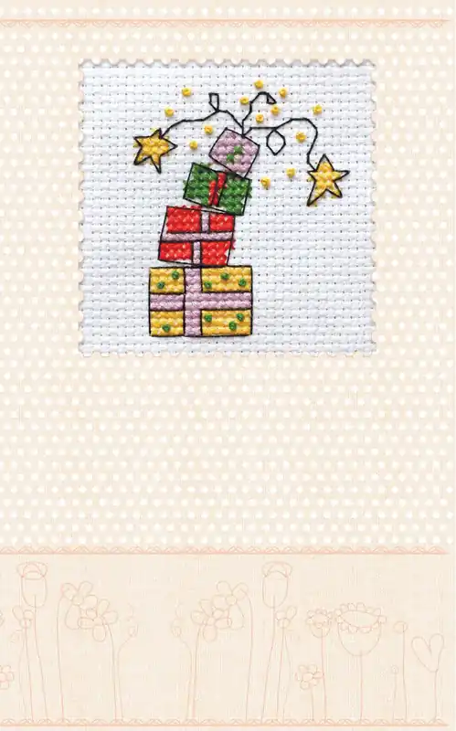 Postcard Cross-stitch kits - Gifts firework AOH-004 Crafted