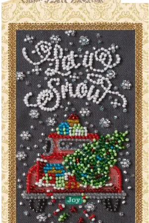 Postcard cross-stitch kit - Snow holiday AO-152 Save Now