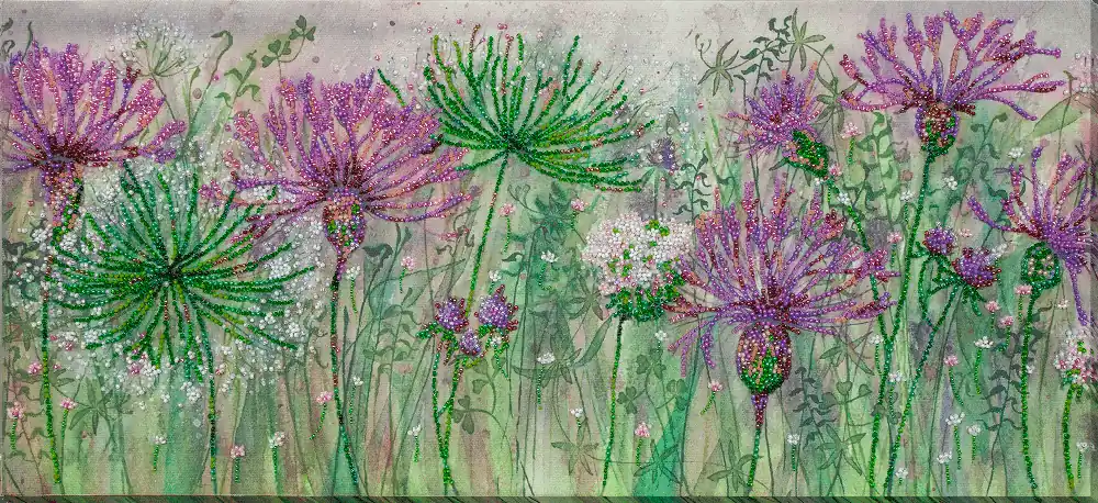 Bead Embroidery Kit - Cornflowers in the field AB-882 Money Back Guarantee