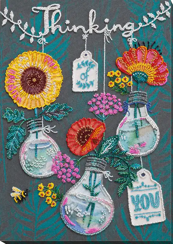 Bead Embroidery Kit - Thinking of you AB-816 Instant Buy