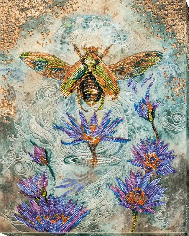 Factory Price Bead Embroidery Kit - Golden beetle AB-724