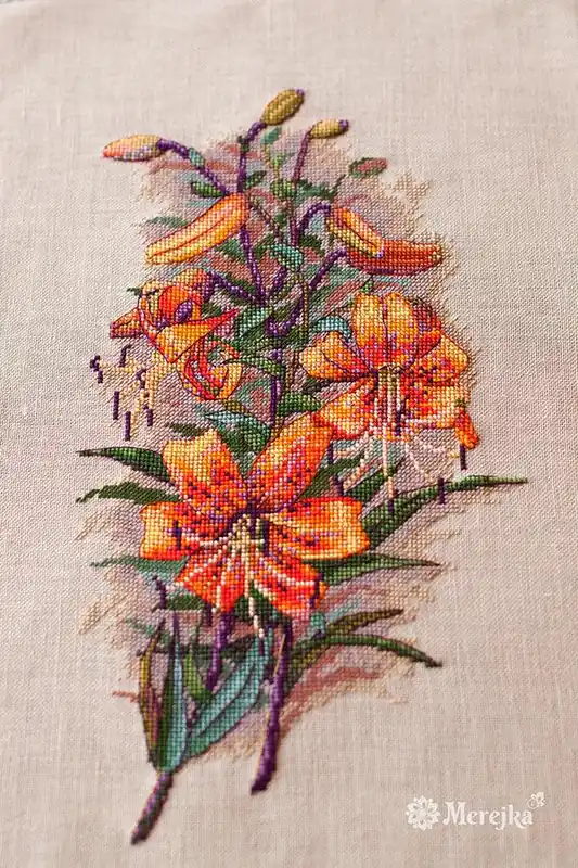 Money Back Guarantee Vintage Lilies K-90A Counted Cross-Stitch Kit