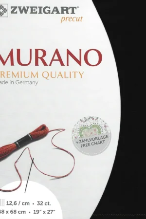 Best Choice Precut  Zweigart Murano 32 count Black 3984/720