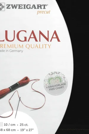 Precut Zweigart Lugana 25 count Black 3835/720 Fast Shipping