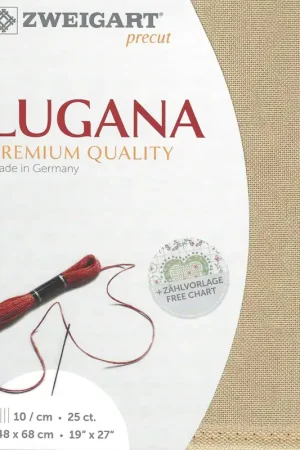 New Release Precut Zweigart Lugana 25 count Light Mocha 3835/309