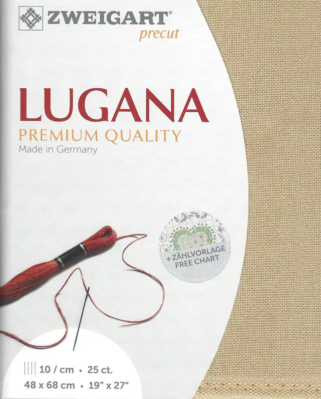 New Release Precut Zweigart Lugana 25 count Light Mocha 3835/309