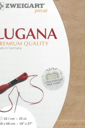 Best Choice Precut  Zweigart Lugana Vintage 25 count Vintage Country Mocha 3835/3009