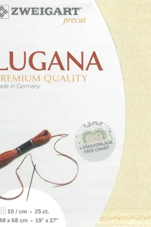 Cheap Precut  Zweigart Lugana 25 count Cream 3835/252