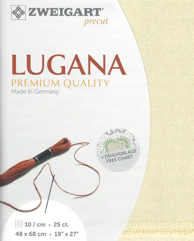 Cheap Precut Zweigart Lugana 25 count Cream 3835/252