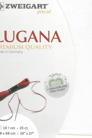 Precut Zweigart Lugana 25 count Antique White 3835/101 Best Price