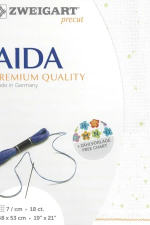 Precut Zweigart Fein-Aida Splash 18 count Light Green Splash 3793/1359 Factory Price