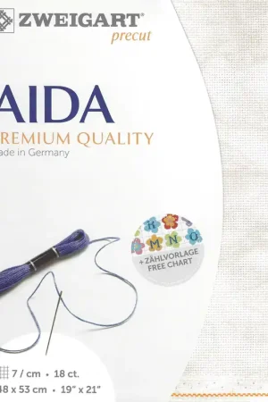 Precut Zweigart Fein-Aida Vintage 18 count Vintage Dune 3793/1079 Original