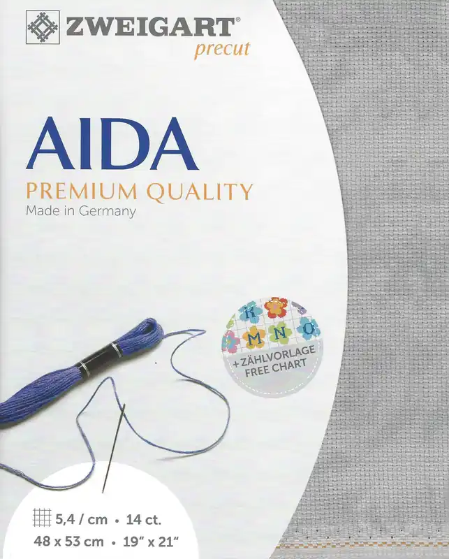Limited Offer Precut Zweigart Stern-Aida Vintage 14 count Vintage Gray 3706/7729
