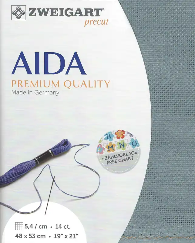 One Day Deal Precut Zweigart Stern-Aida 14 count Misty Blue 3706/594