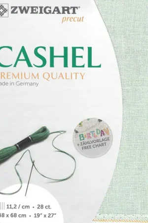 Premium Precut Zweigart Cashel 28 count Sapphire Green 3281/6125
