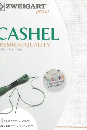 Premium Precut Zweigart Cashel 28 count White 3281/100