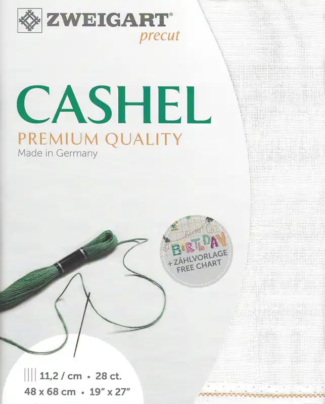 Premium Precut Zweigart Cashel 28 count White 3281/100